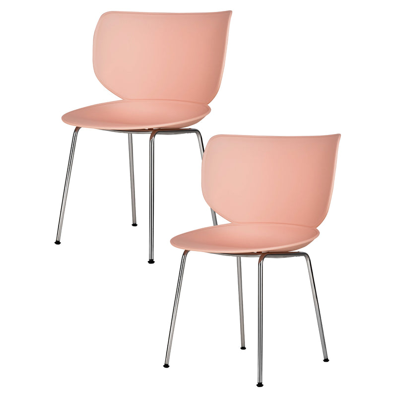 Hana Chair Set of 2 - Un-Upholstered (Non-Stackable Chrome Legs)