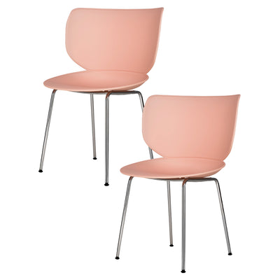 Hana Chair Set of 4 - Un-Upholstered (Stackable Chrome Legs)
