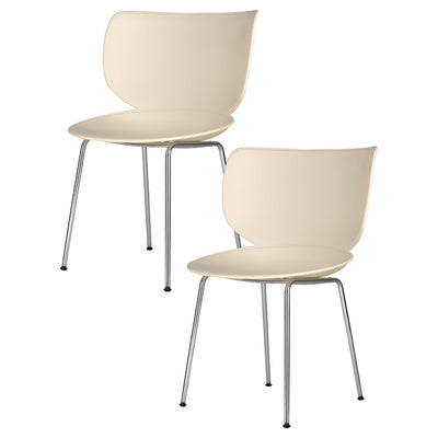 Hana Chair Set of 2 - Un-Upholstered (Non-Stackable Chrome Legs)