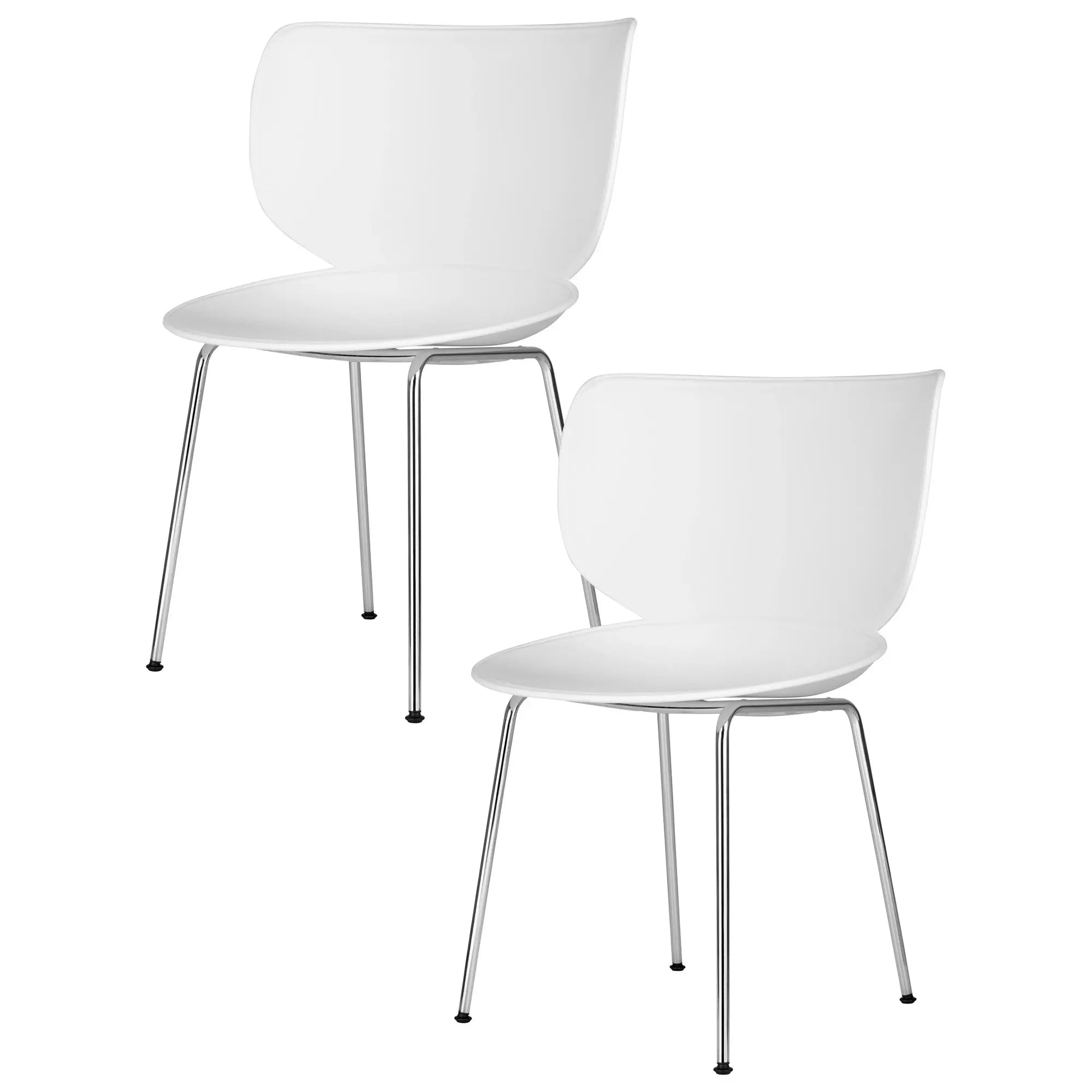 Hana Chair Set of 4 - Un-Upholstered (Non-Stackable Chrome Legs