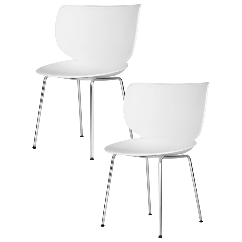Hana Chair Set of 2 - Un-Upholstered (Stackable Chrome Legs)