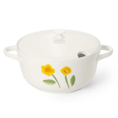 Impression (Yellow Flower) - Dish With Lid 67.6 fl oz | 2L | Dibbern | JANGEORGe Interiors & Furniture