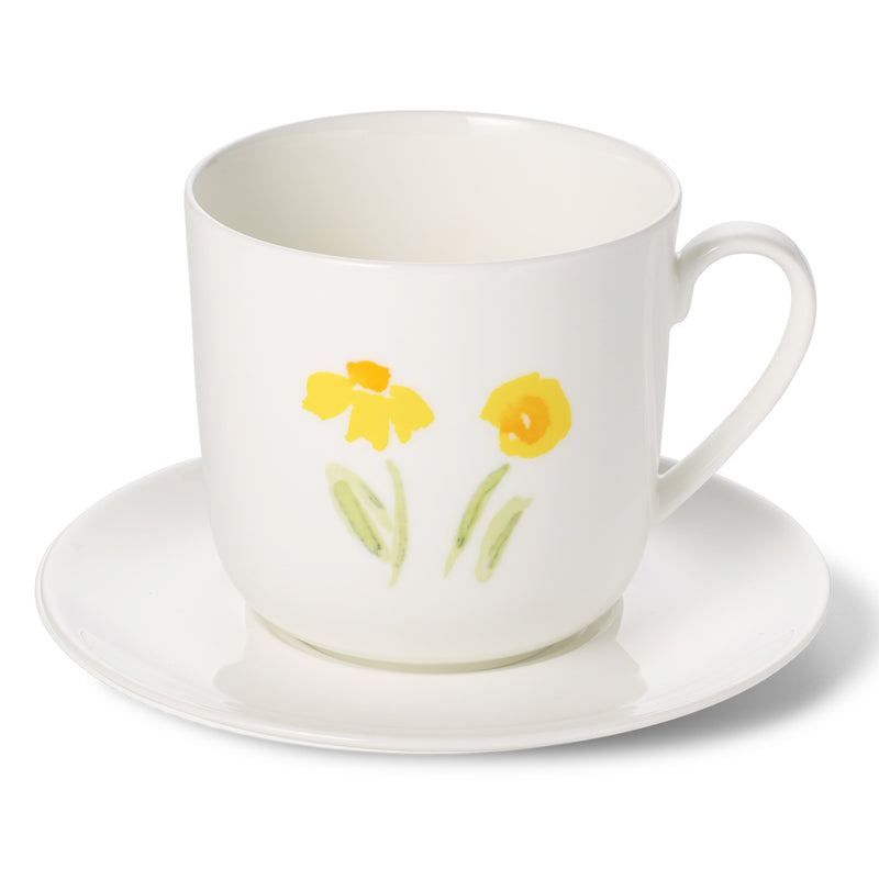 Impression (Yellow Flower) - Set Mug & Saucer 10.8 fl oz | 0.32L | Dibbern | JANGEORGe Interiors & Furniture