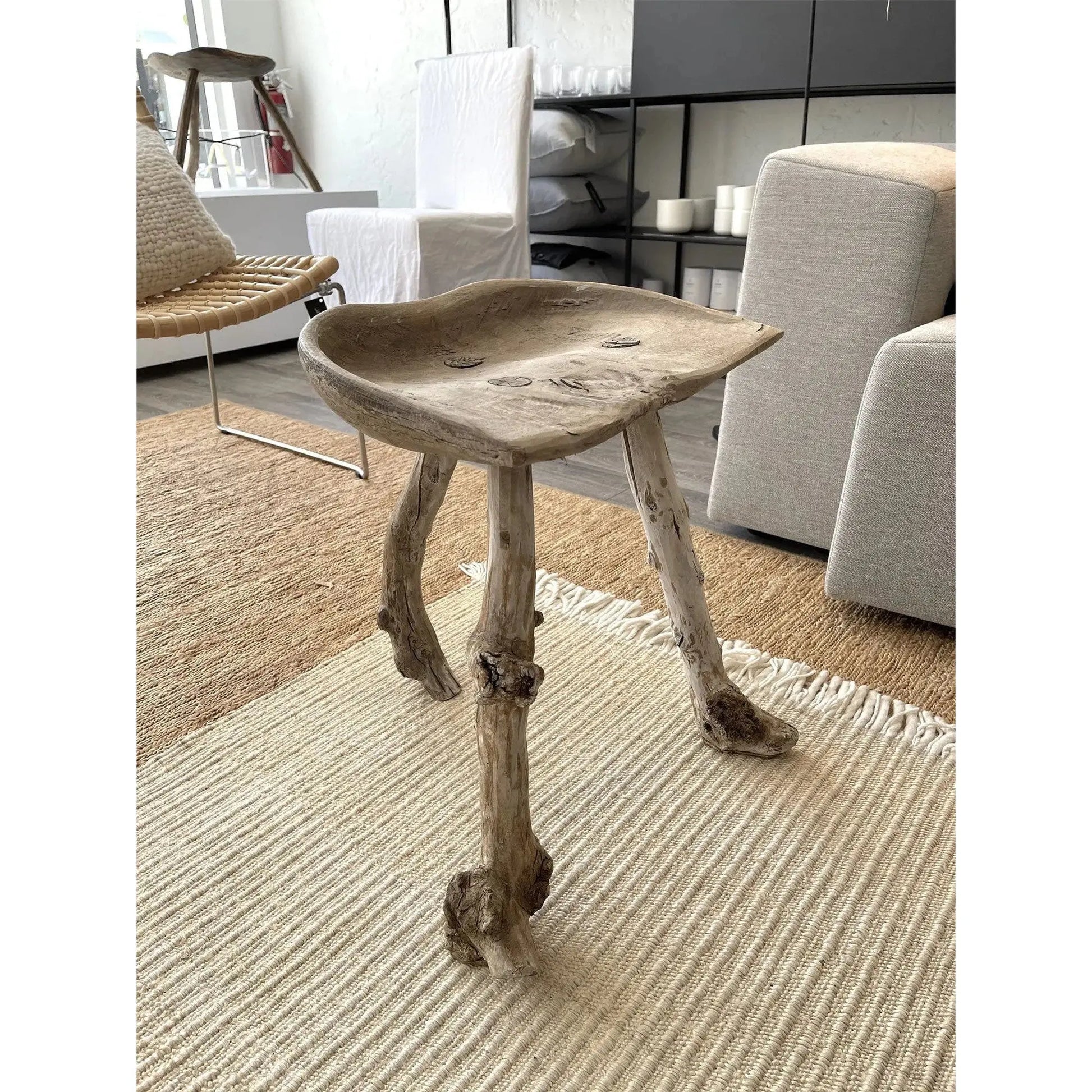 JANGEORGe Interiors & Furniture JANGEORGe Antique Stool Approx 18.5in (H)