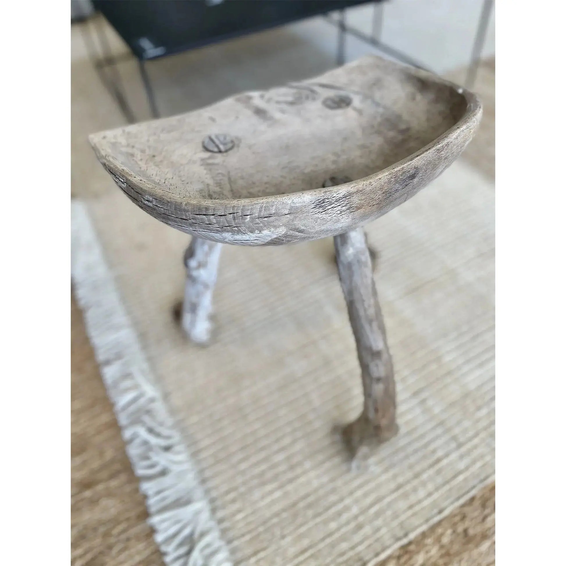 JANGEORGe Interiors & Furniture JANGEORGe Antique Stool Approx 18.5in (H)