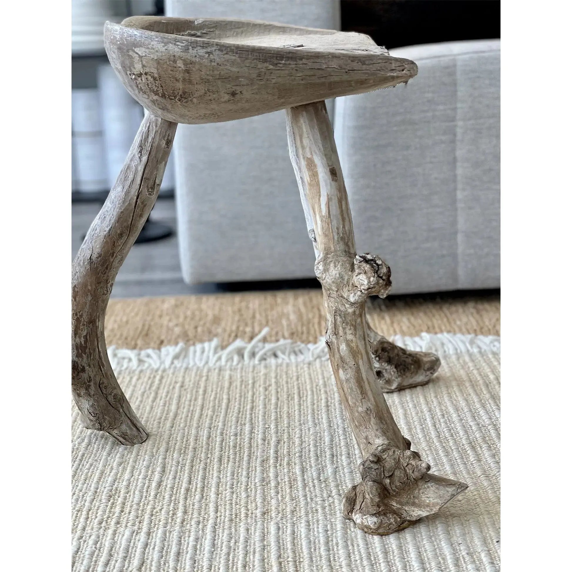 JANGEORGe Interiors & Furniture JANGEORGe Antique Stool Approx 18.5in (H)