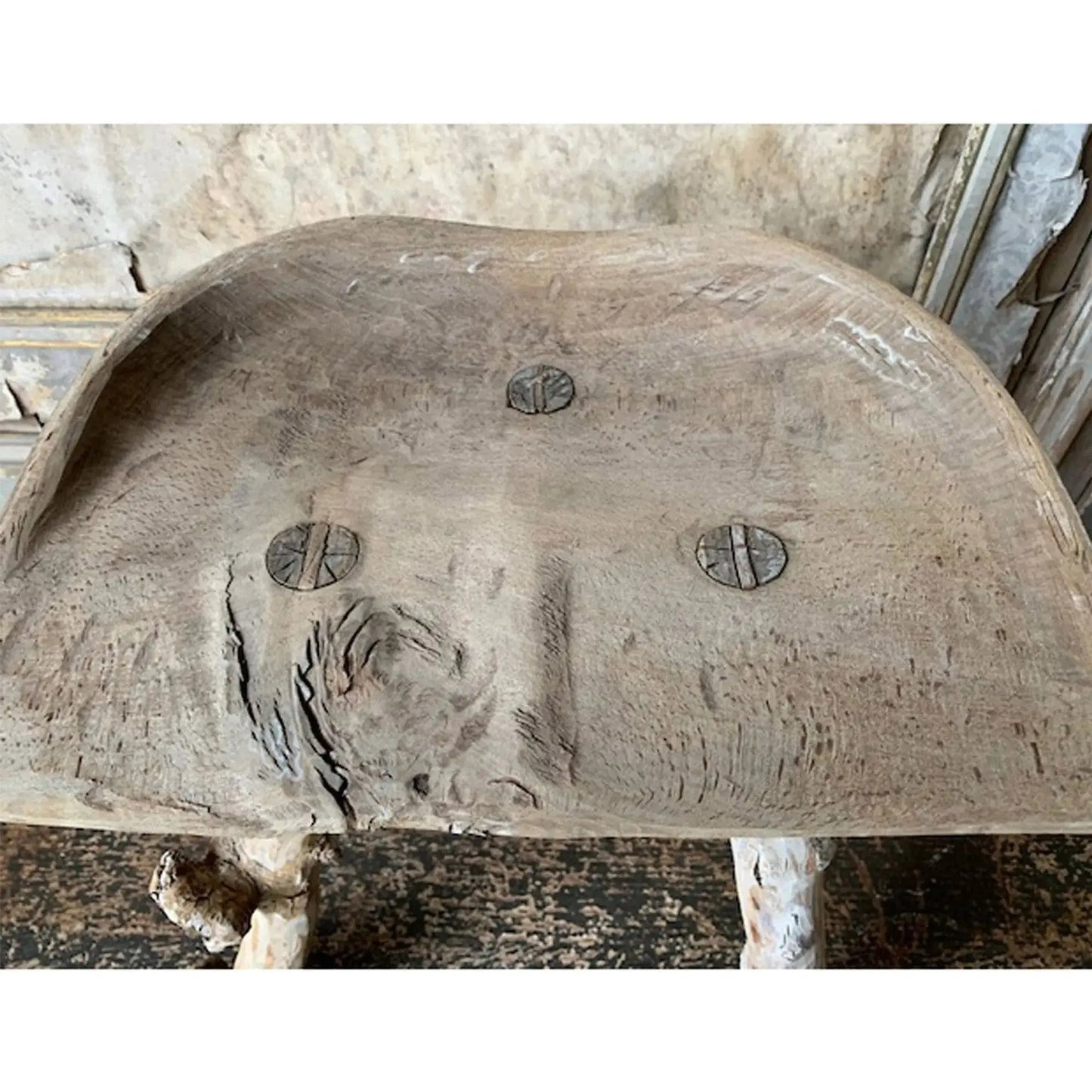 JANGEORGe Interiors & Furniture JANGEORGe Antique Stool Approx 18.5in (H)