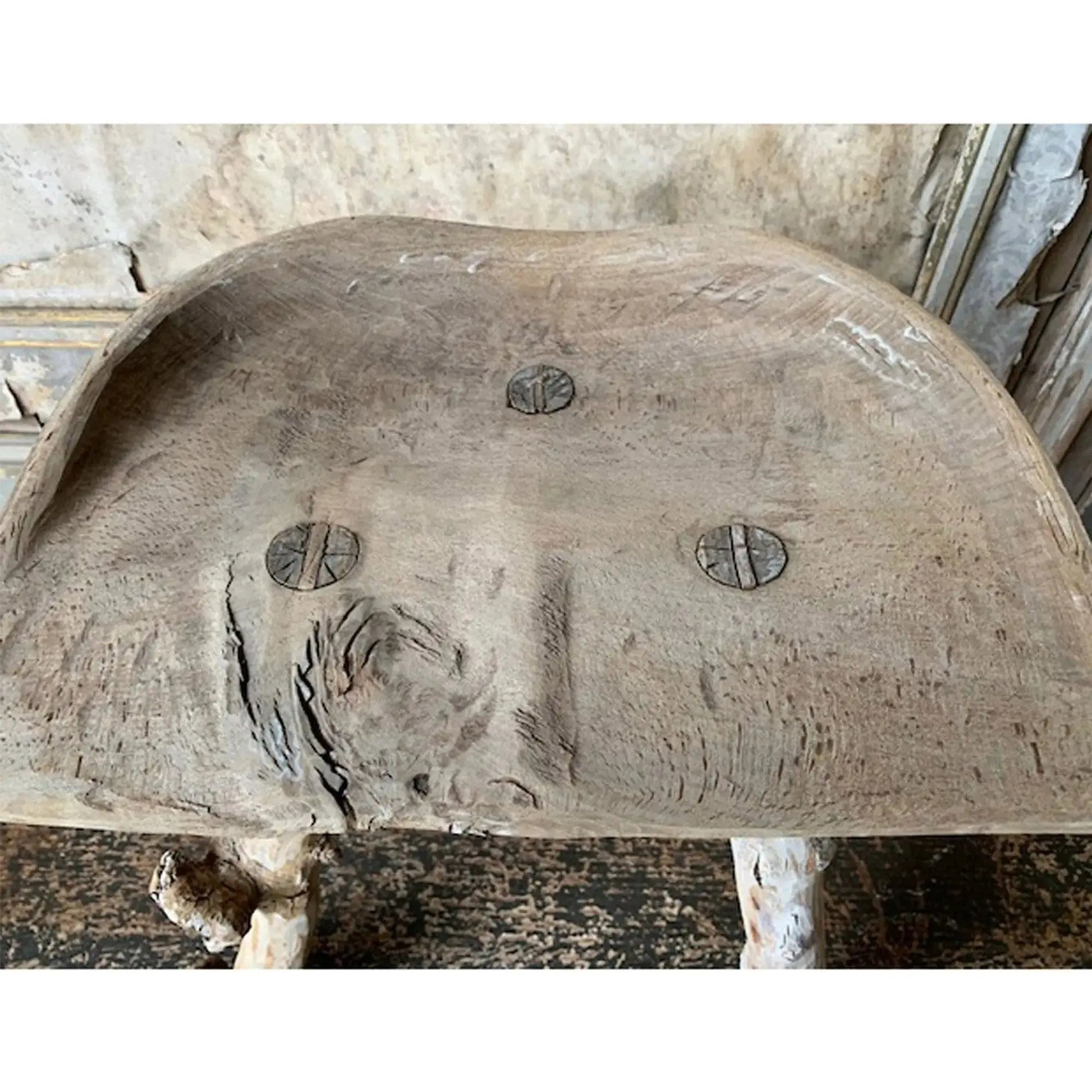 JANGEORGe Interiors & Furniture JANGEORGe Antique Stool Approx 18.5in (H)