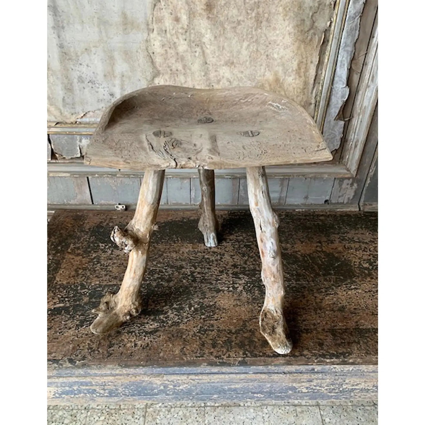 JANGEORGe Interiors & Furniture JANGEORGe Antique Stool Approx 18.5in (H)