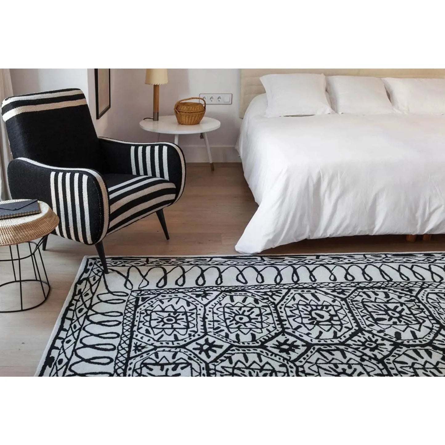 JANGEORGe Interiors & Furniture Nanimarquina Black On White Estambul Rug