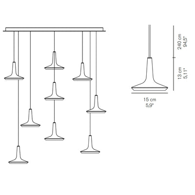 Kin 479 SR - Multiple Ceiling Suspension Lamp