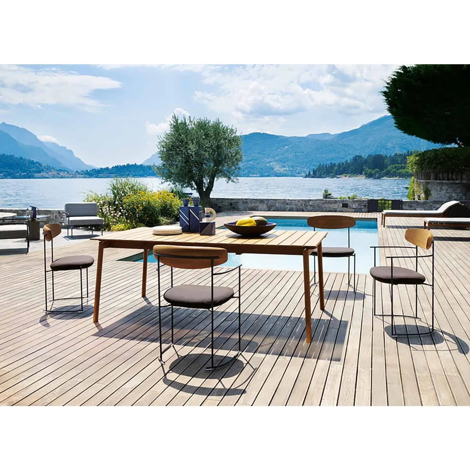Keel 922/AMB, Barstool with Upholstered Seat, Lacquered Shell and Solid Ash Wood Backrest - Outdoor Chair - JANGEORGe Interiors & Furniture