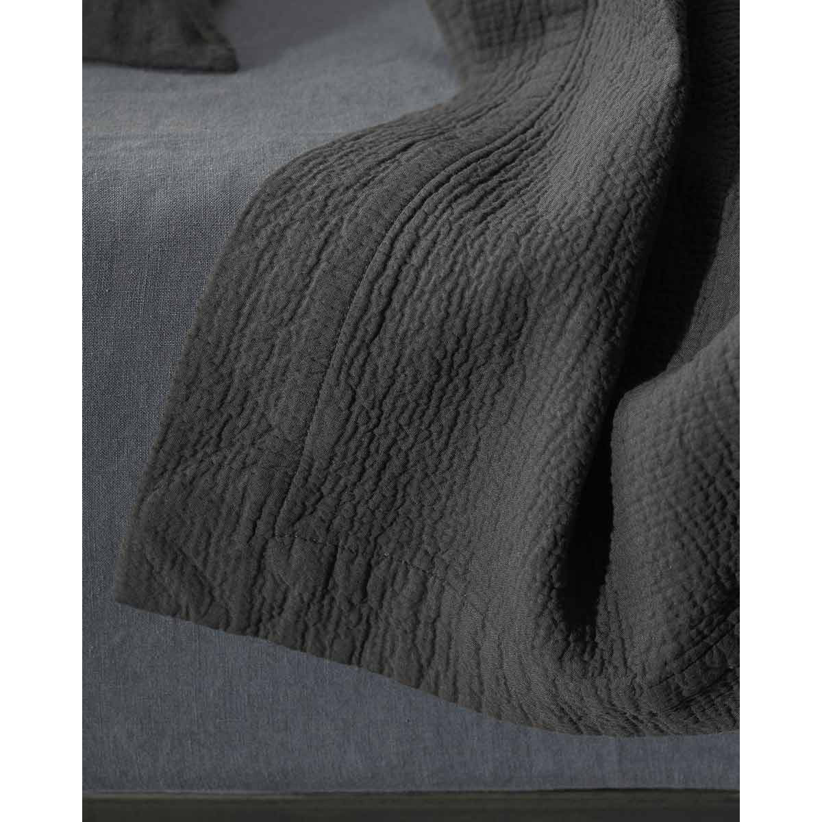 JANGEORGe Interiors & Furniture Society Limonta Goff Bed Cover Anthracite