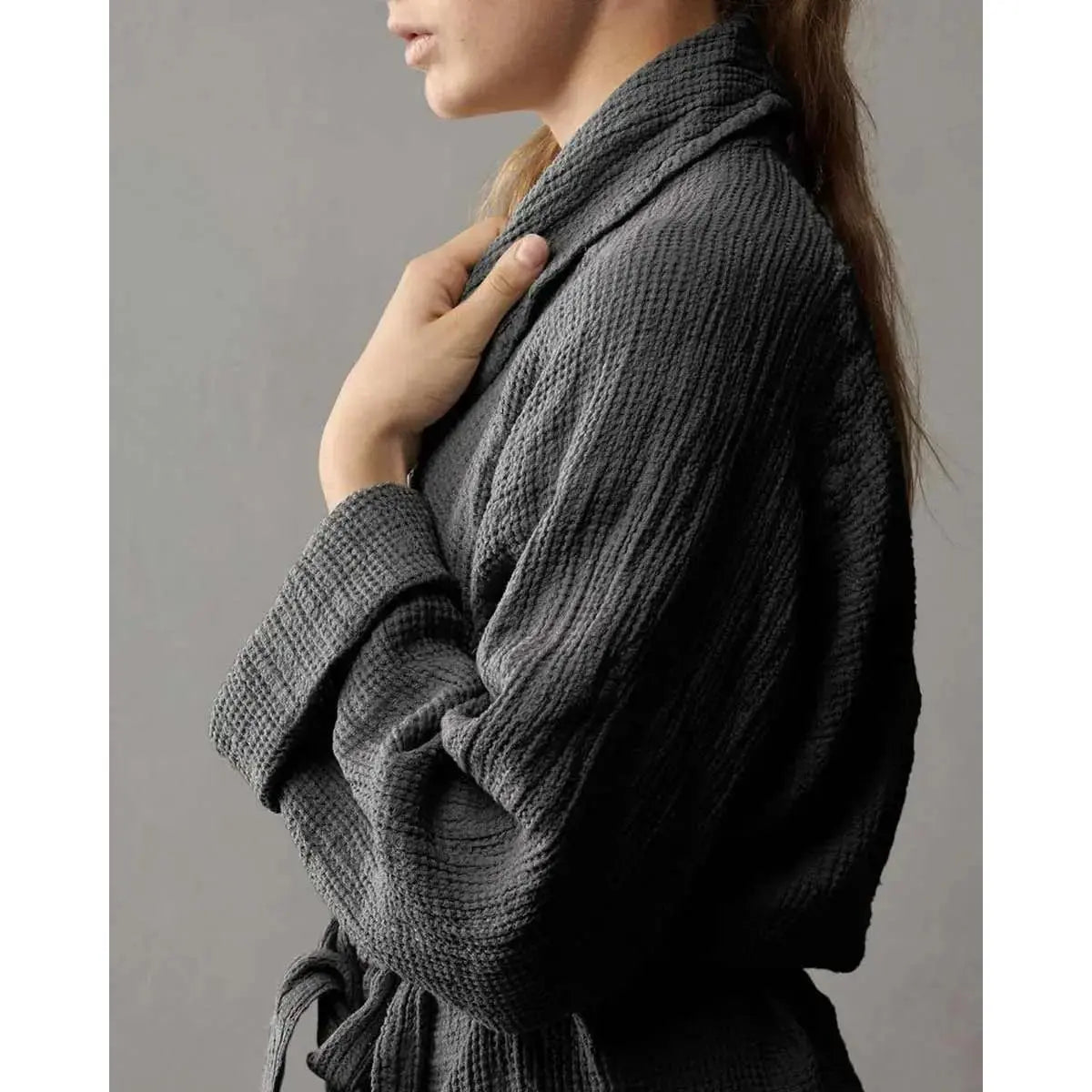 JANGEORGe Interiors & Furniture Society Limonta Lipe Bathrobe Anthracite