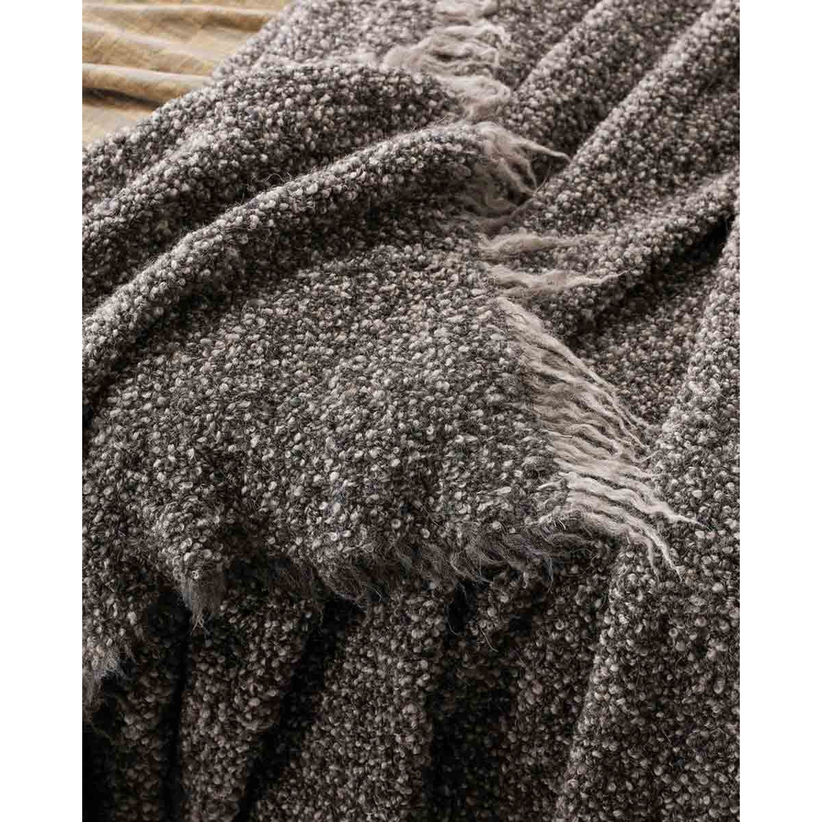 JANGEORGe Interiors & Furniture Society Limonta Multi Plaid Throw Fumo