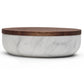 VVD Pottery - Natural Stone 30x7cm with 2cm Walnut Lid (3072) - JANGEORGe Interiors & Furniture