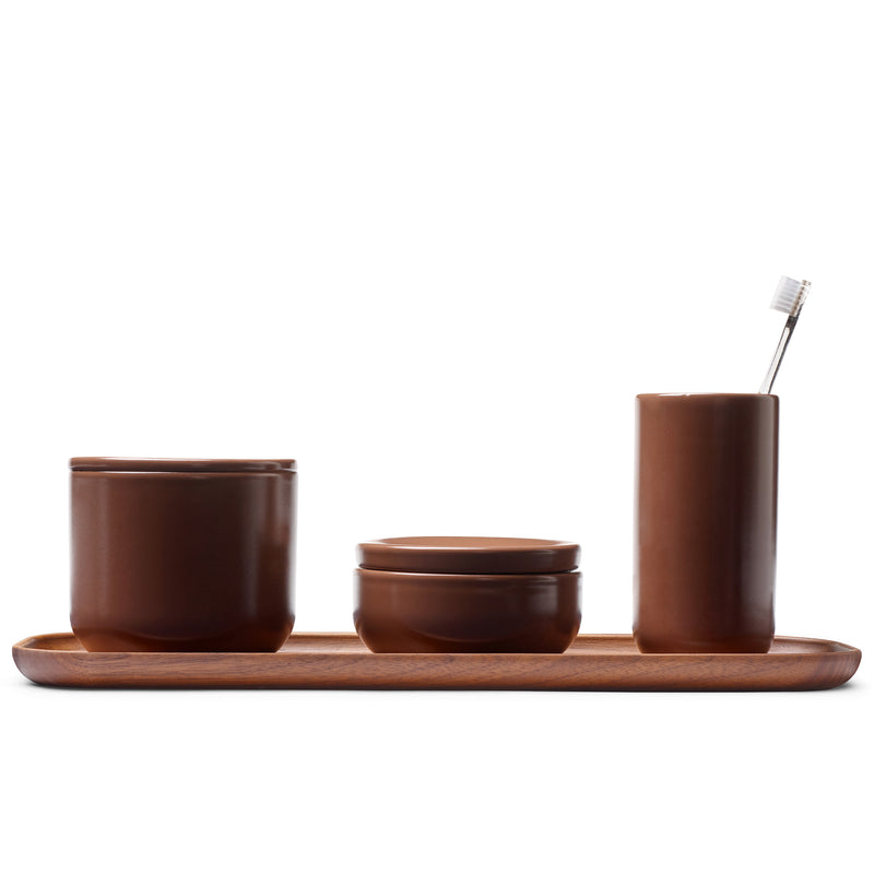VVD Bathroom Collection - Tray in Ceramic, Oak or Walnut