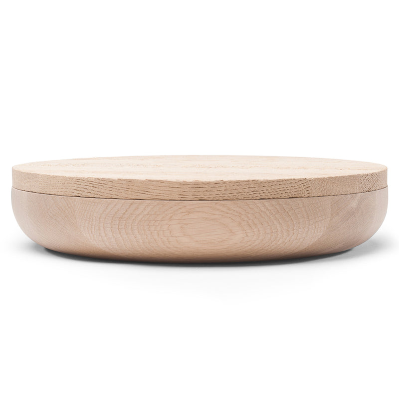 VVD Pottery - Oak 30x7cm with 2cm Oak lid (3072) | When Objects Work | JANGEORGe Interiors & Furniture