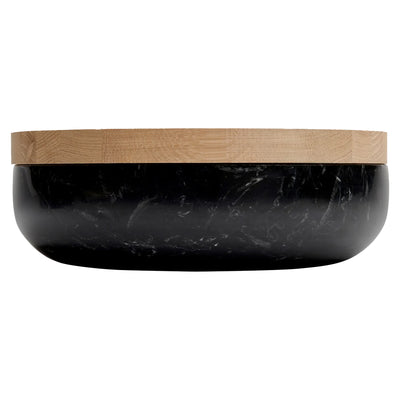 VVD Pottery - Natural Stone 30x7cm with 3cm Oak Lid (3072) | When Objects Work | JANGEORGe Interiors & Furniture