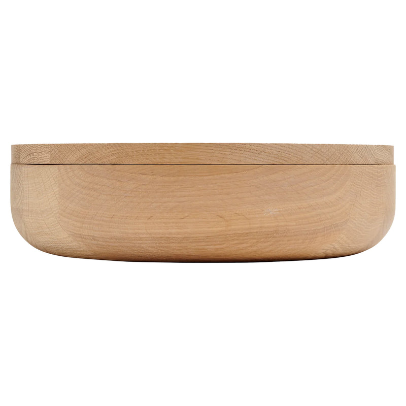 VVD Pottery - Ceramic 30x5cm with 3cm Oak Lid (3053) | When Objects Work | JANGEORGe Interiors & Furniture