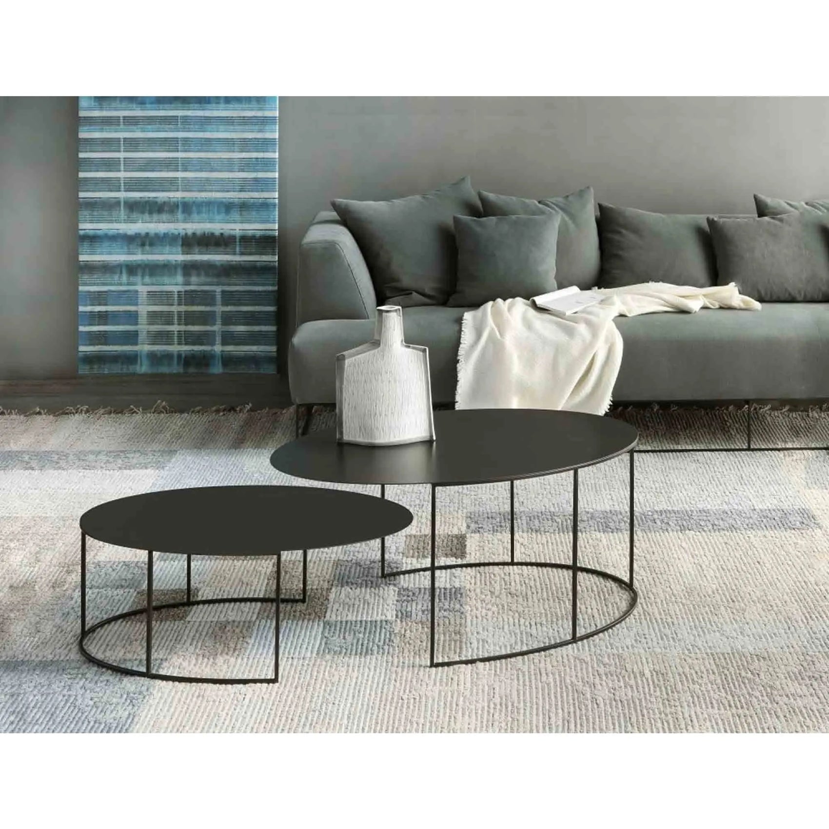 JANGEORGe Interiors & Furniture Zeus Slim Irony Oval Coffee Table