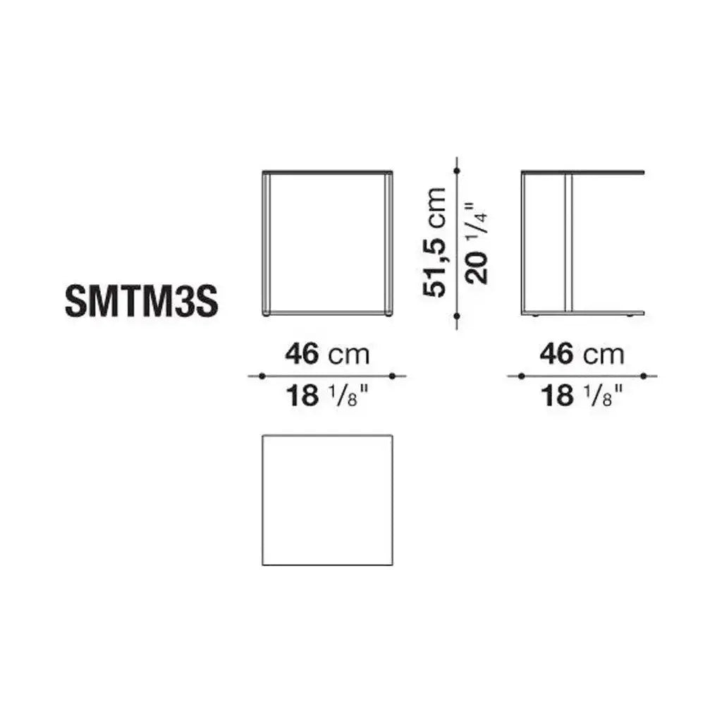 Elios - Square Small Table 46cm (SMTM3S & SMTM3S_CL) - JANGEORGe Interiors & Furniture