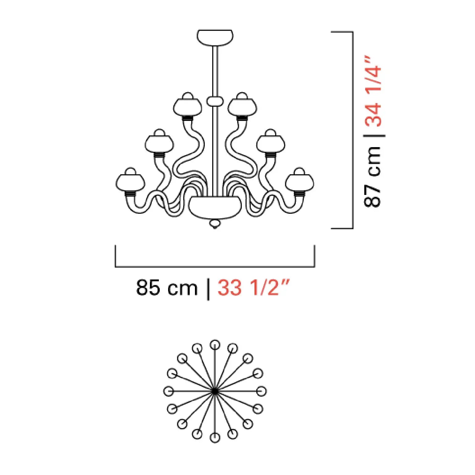 Bissa Boba Glass Chandelier with 16 Lights Barovier & Toso