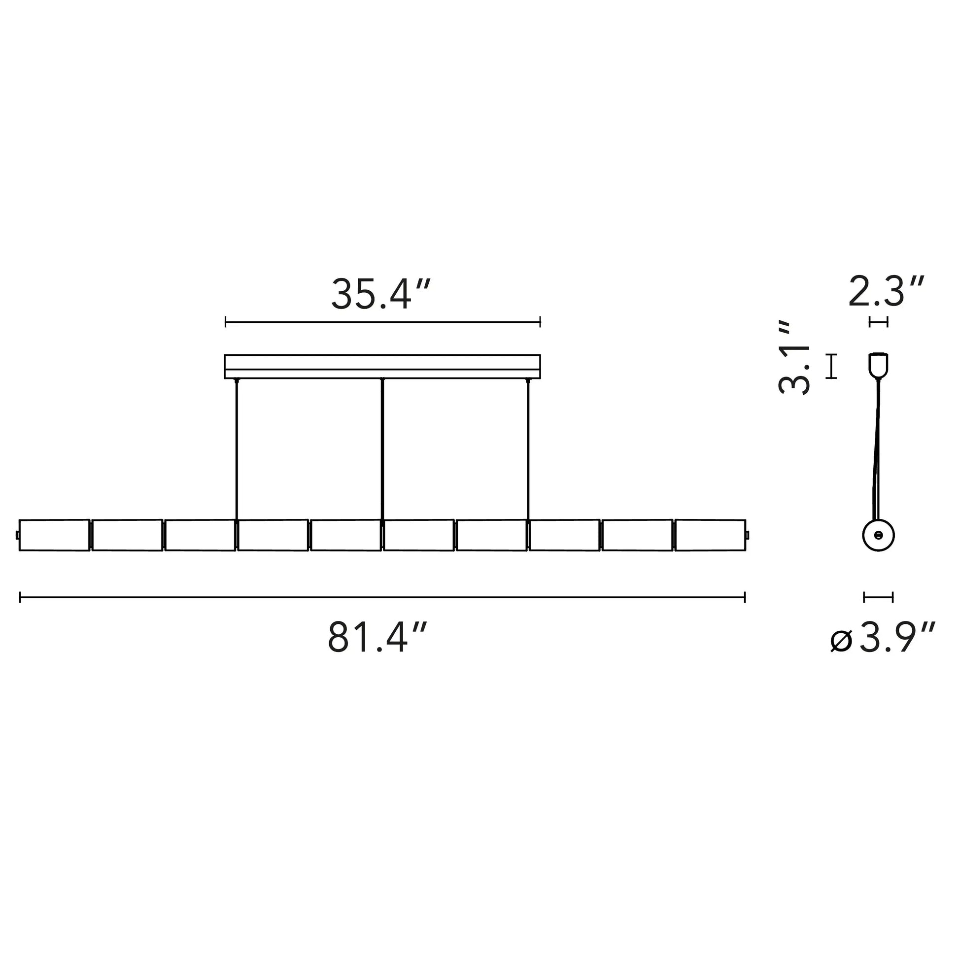 Luce Orizzontale - Suspension Lamp Flos