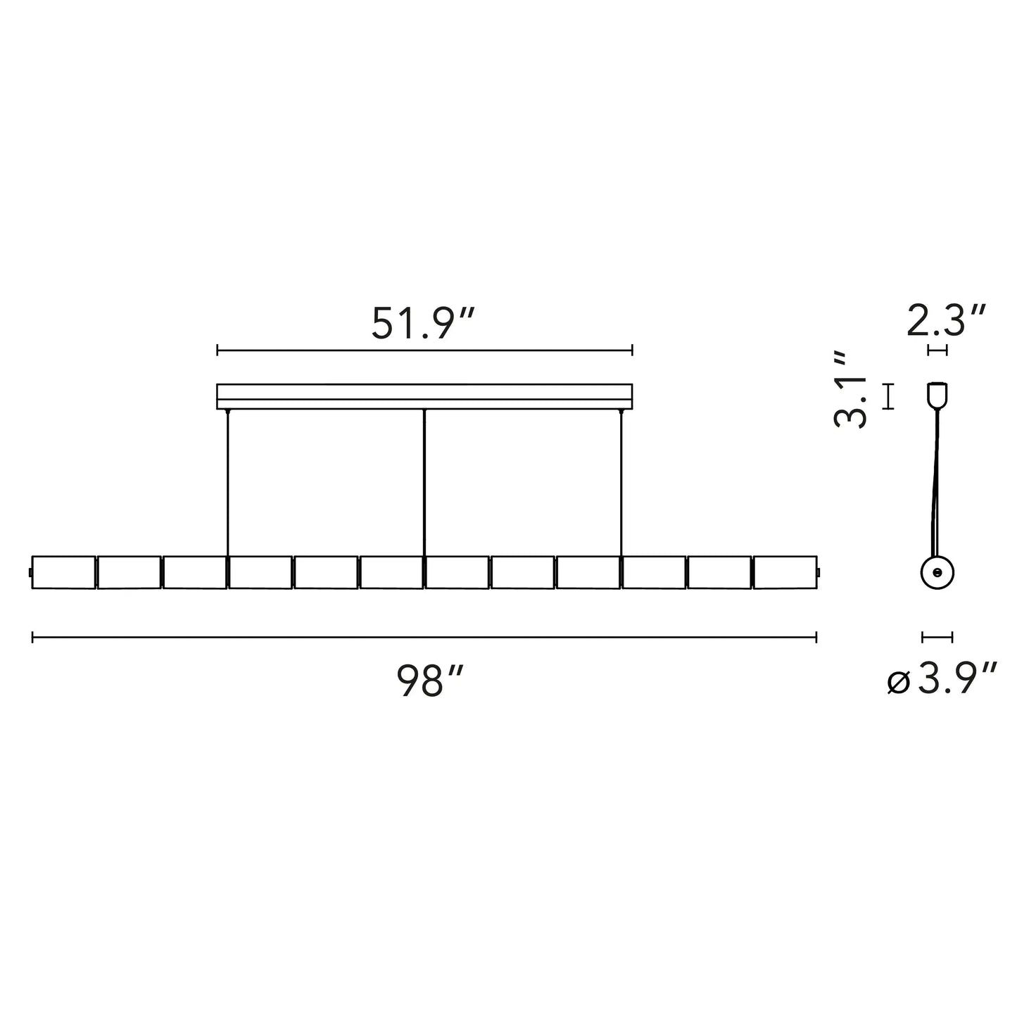 Luce Orizzontale - Suspension Lamp Flos