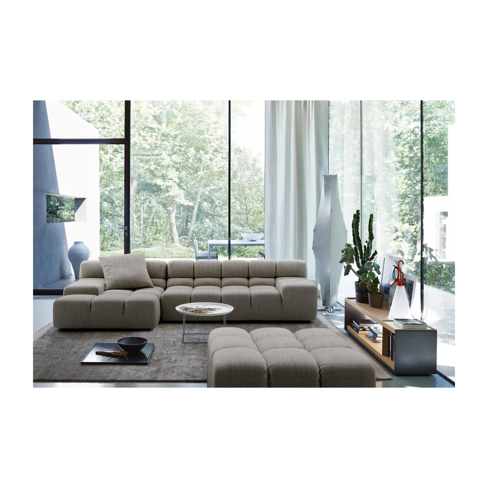 Tufty-Time - Left Sectional Sofa in Rope Rattier B&B Italia