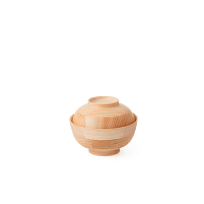 Japanese Cypress Soup Bowl and Lid - 4.7x3.5in | 12x9cm (ØxH) | Hikiyose | JANGEORGe Interiors & Furniture