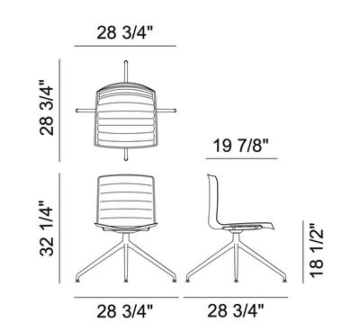 Catifa 46 Chair - Trestle on Glides (0375)