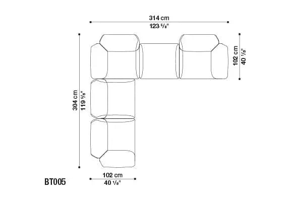 Butterfly Sofa | B&B Italia | JANGEORGe Interior Design