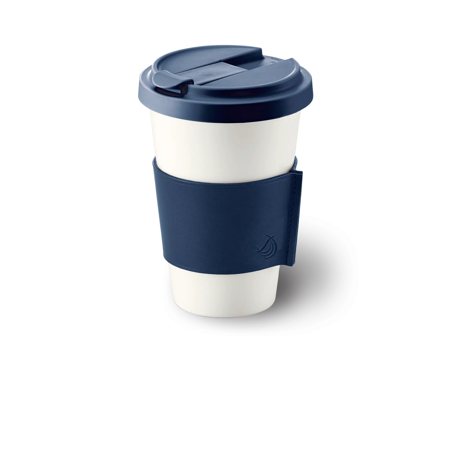 Conical-Cylindrical - Coffee To Go Cup with Leather Sleeve 11.8 fl oz | 0.35L | Dibbern | JANGEORGe Interior Design