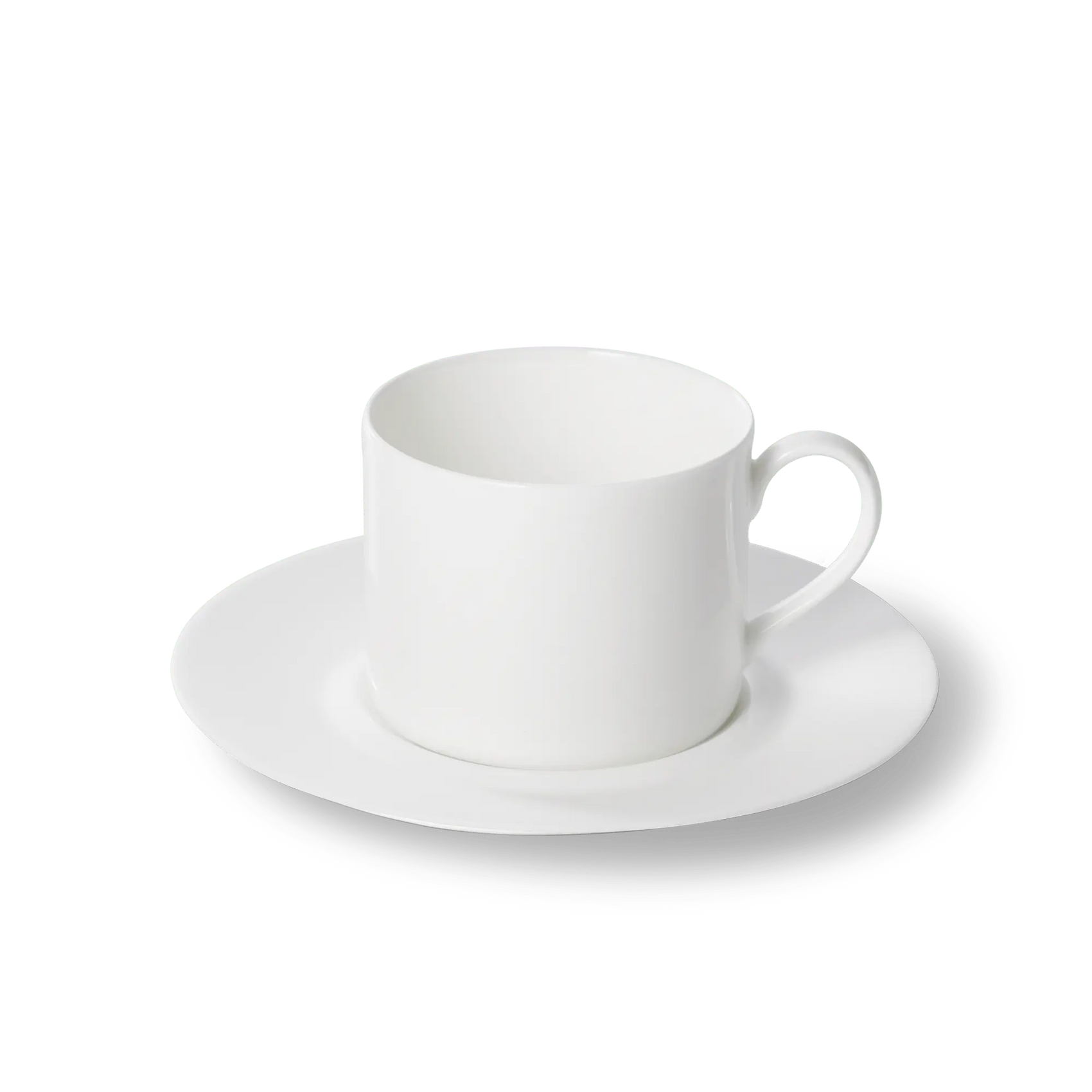 Cross White - Matte White - Set, Coffee Cup Cylindrical 8.5 fl oz | 0.25L & Saucer | Dibbern | JANGEORGe Interior Design