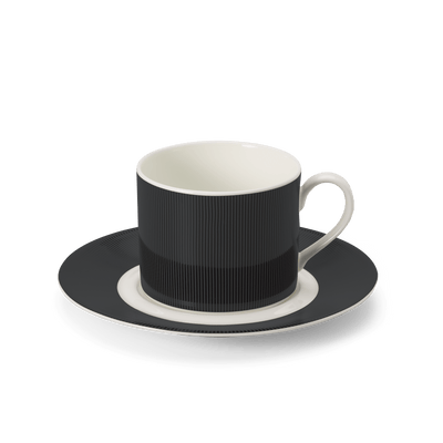 Excelsior - Set, Coffee Cup 8.5 fl oz | 0.25L & Saucer Anthracite | Dibbern | JANGEORGe Interior Design