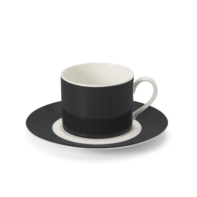 Excelsior - Set, Coffee Cup 8.5 fl oz | 0.25L & Saucer Anthracite | Dibbern | JANGEORGe Interior Design