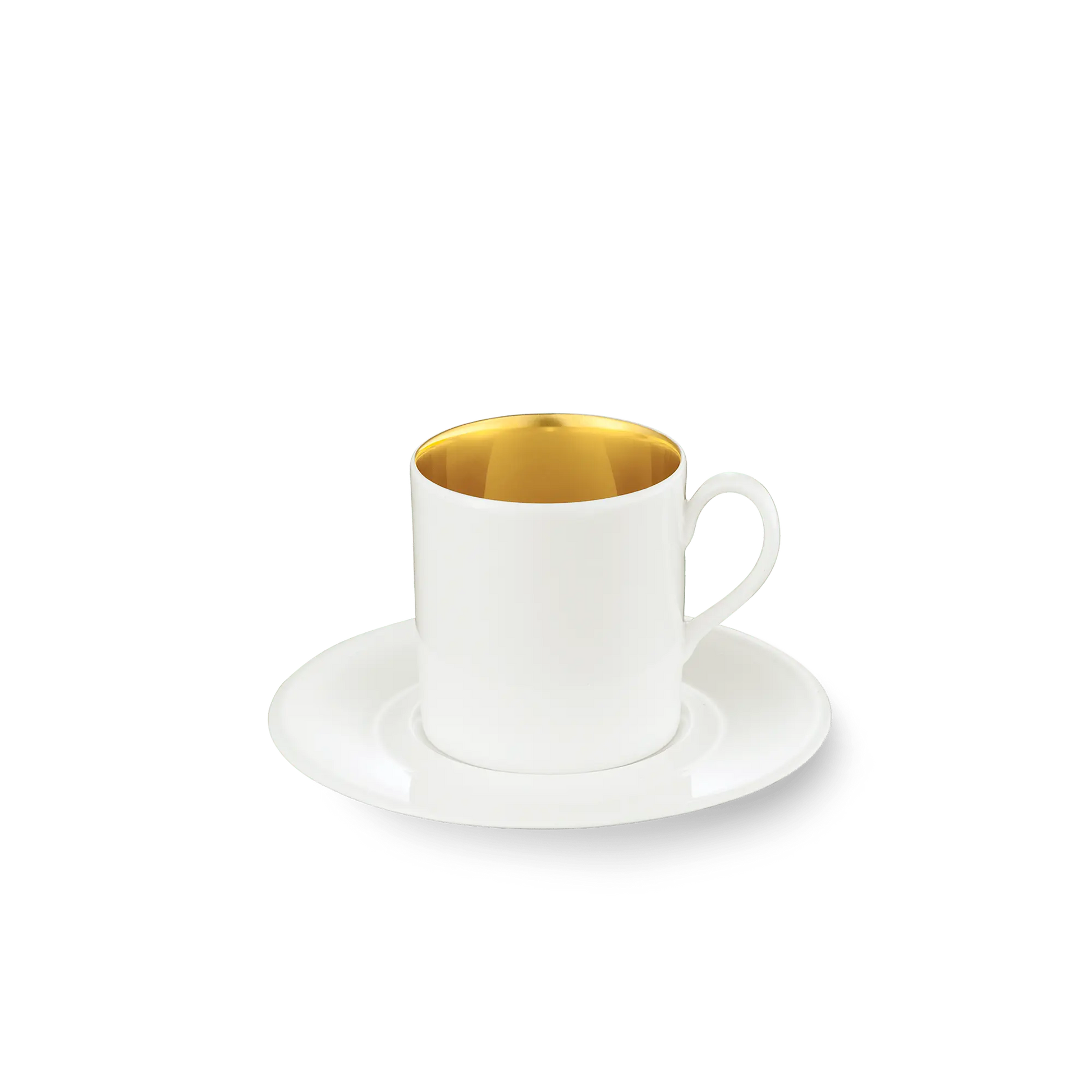 Goldrausch (Goldfever) - Set - Saucer & Espresso Cup Cylindrical 0.1L | Dibbern | JANGEORGe Interior Design