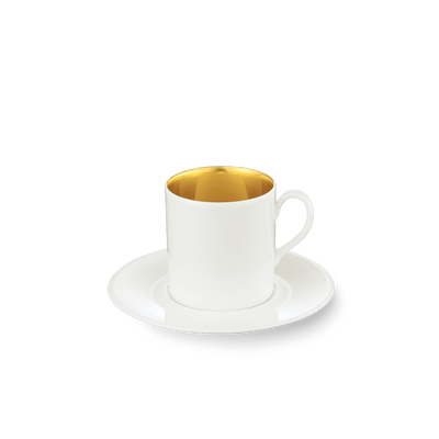 Goldrausch (Goldfever) - Set - Saucer & Espresso Cup Cylindrical 0.1L | Dibbern | JANGEORGe Interior Design