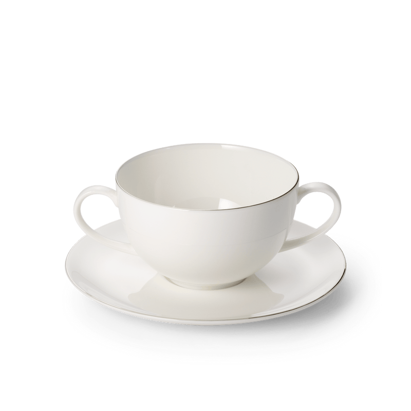 Platin Line - Set - Soup Cup 10.8 fl oz | 0.32L & Saucer | Dibbern | JANGEORGe Interior Design