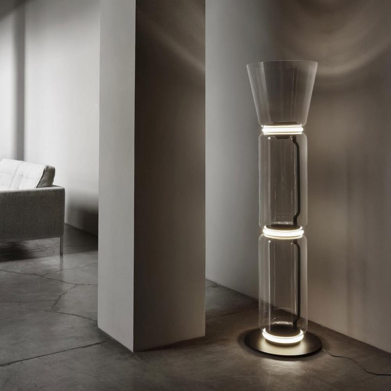 Noctambule Floor Lamp with High Cylinder, Cone and Small Base | Flos | JANGEORGe Interior Design