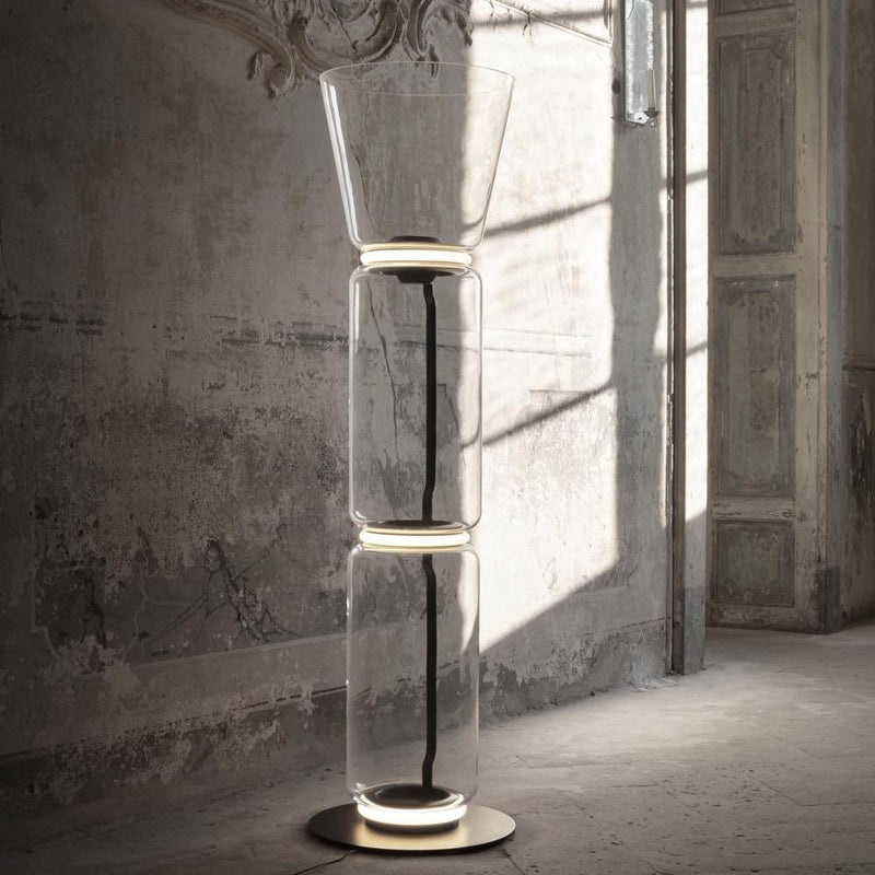 Noctambule Floor Lamp with High Cylinder, Cone and Small Base | Flos | JANGEORGe Interior Design