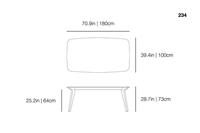 Brick 234 Dining Table | Gervasoni | JANGEORGe Interior Design