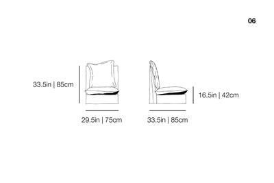 Ghost 06 Modular Lounge Chair without Arms | Gervasoni | JANGEORGe Interior Design