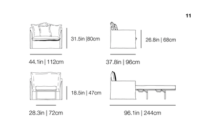Ghost 11 Sofa Bed | Gervasoni | JANGEORGe Interior Design