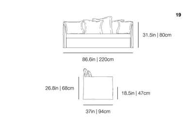 Ghost 19 Sofa/Trundle Bed | Gervasoni | JANGEORGe Interior Design