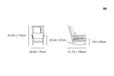 Gray 09 Rocking Chair | Gervasoni | JANGEORGe Interior Design