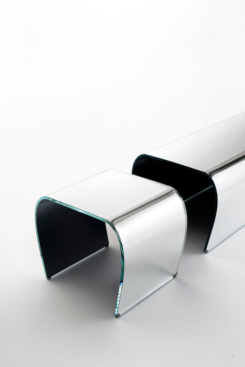 Bent Glass Bench and Stool | Glas Italia | JANGEORGe Interior Design