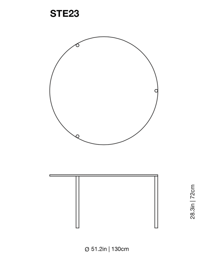 Steel Glass Round Table | Glas Italia | JANGEORGe Interior Design