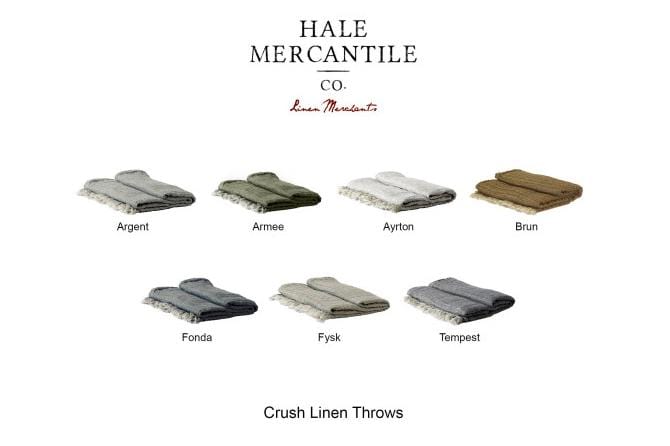 Crush Linen Throws | Hale Mercantile Co. | JANGEORGe Interior Design